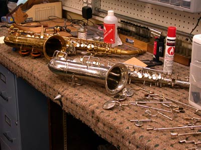 Brass and Woodwind repairs at Woodsy's Music, Kent Ohio