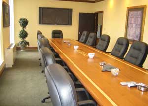 Board Room with flat panel screen