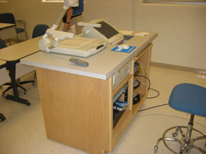 Instructor Workstation - electronics and custom cabinet by Woodsy's