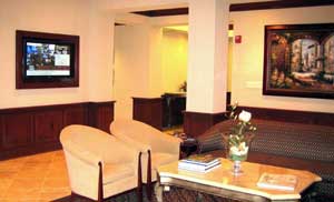 Flat screen in lobby location